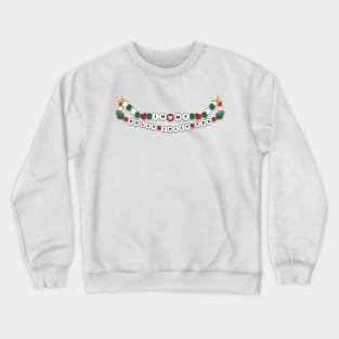 In My Holly Jolly Era Friendship Bracelet Crewneck Sweatshirt